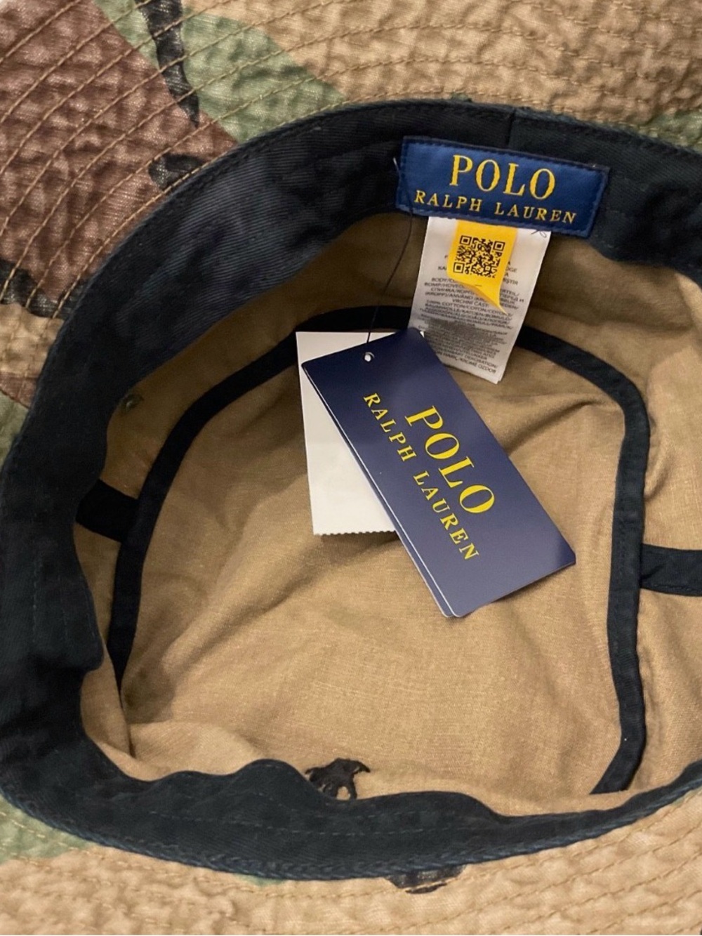 NWT Polo Ralph Lauren CAMO Twill Pony Logo Bucket Hat - L/XL - Picture 4 of 7